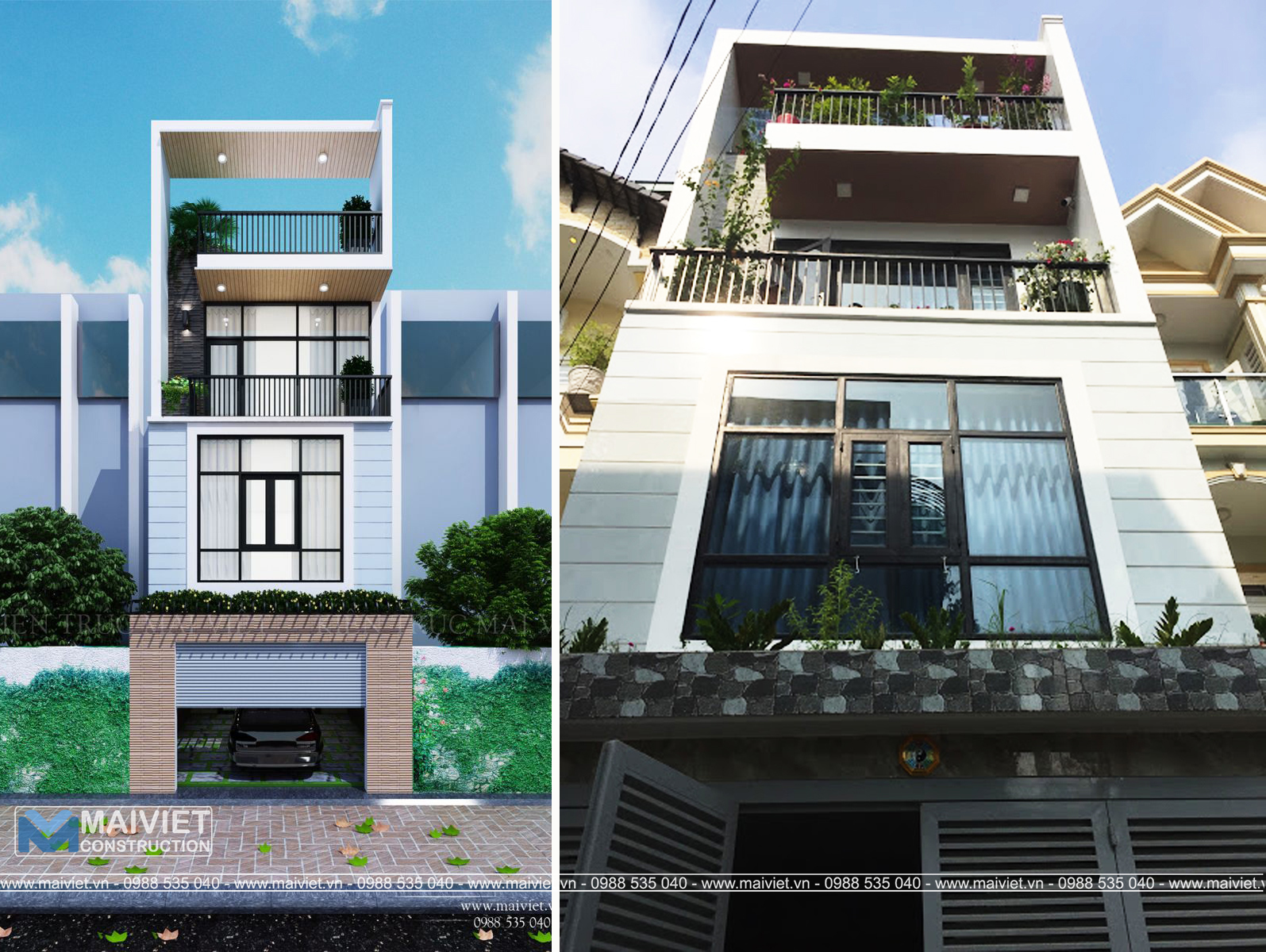 Nhà anh Thắng được xây thêm chiều cao sê nô để đạt độ cao chuẩn theo quy định 