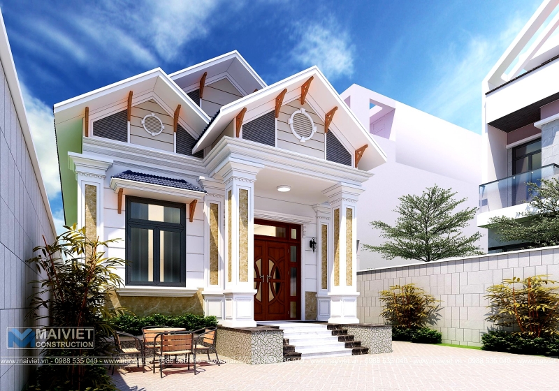 Biệt thự nhà vườn một tầng đẹp