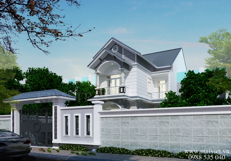 Mẫu biệt thự hai tầng mặt tiền 7.5m tại Thủ Dầu Một