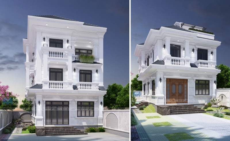 Mẫu biệt thự mái thái đẹp