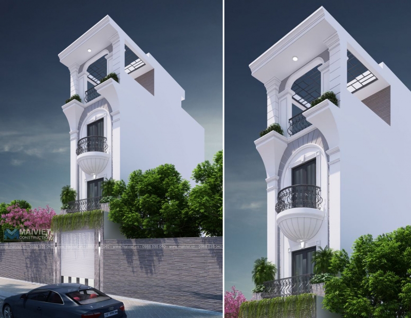 Mẫu nhà phố mặt tiền 4,5m