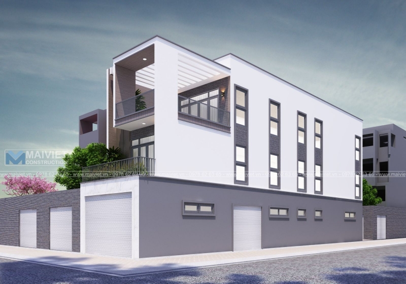 Mẫu thiết kế nhà phố hiện đại 5x20m