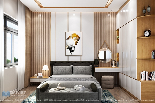 Mẫu nhà ở kết hợp kinh doanh trường mẫu giáo.