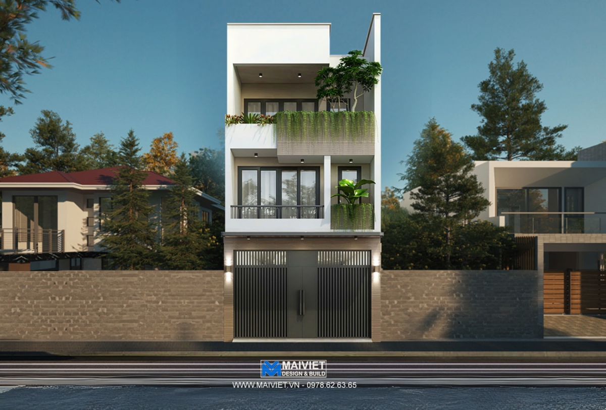 Mẫu nhà phố 3 tầng 5x17m hiện đại