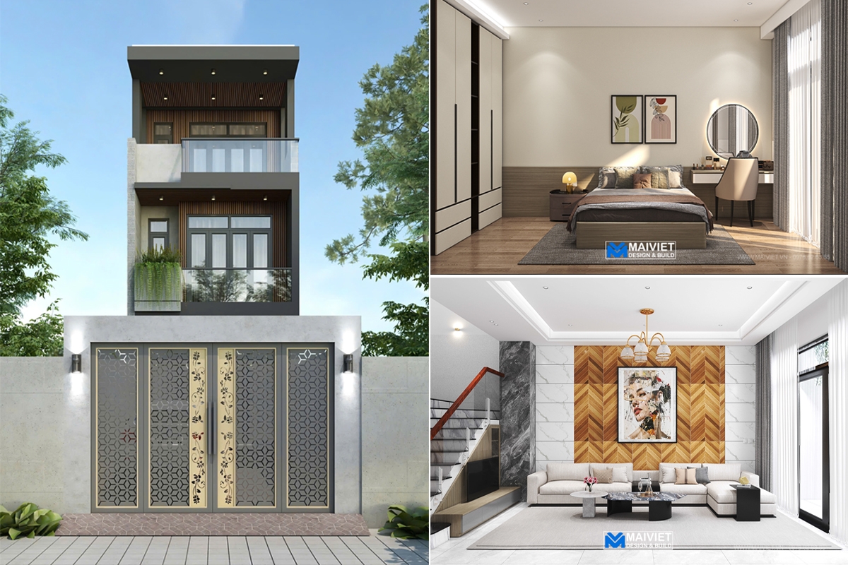 Mẫu nhà phố hiện đại 3 tầng mặt tiền 4m