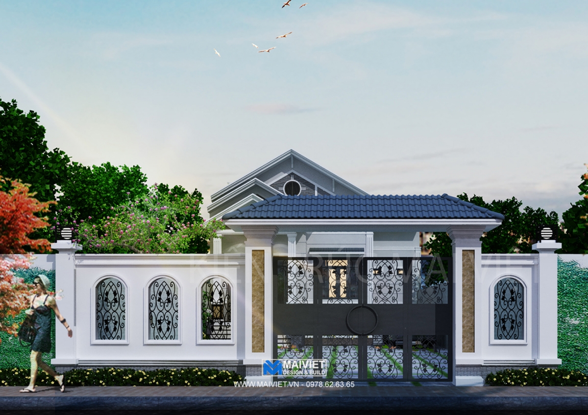 Mẫu thiết kế biệt thự 1 tầng 10x20m