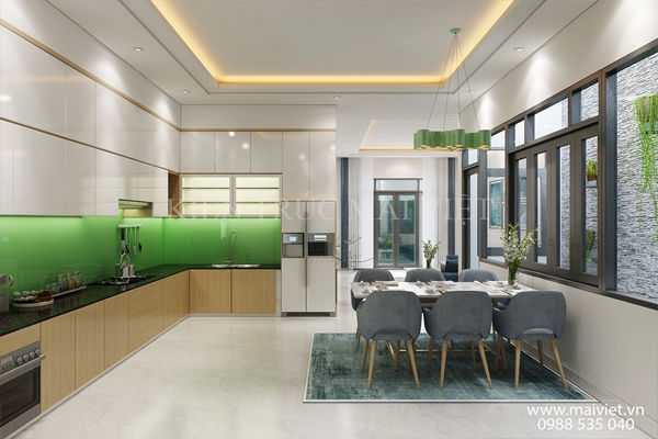 Mẫu thiết kế biệt thự 1 tầng mái thái.