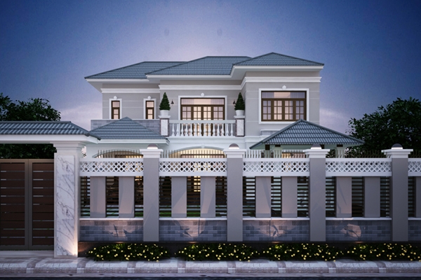 Mẫu thiết kế biệt thự hai tầng mái nhật tại quận 12, Tp. Hồ Chí Minh