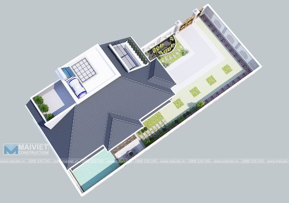 Mẫu thiết kế biệt thự vườn 2 tầng 8x15m