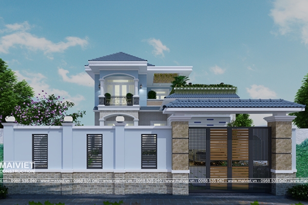 Mẫu thiết kế biệt thự vườn mặt tiền 10m