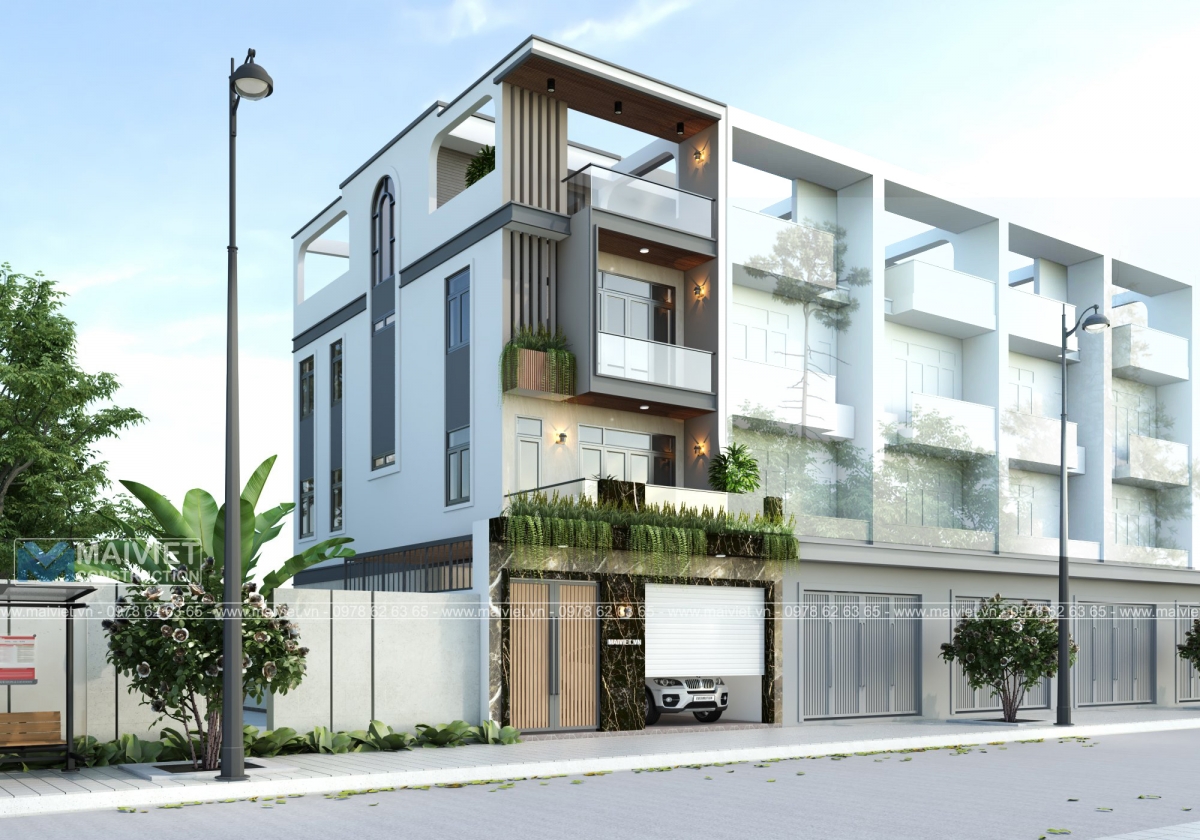 Mẫu thiết kế nhà phố 4 tầng mặt tiền 5m