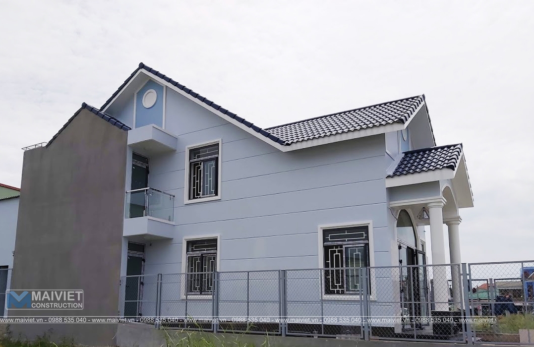 Thiết kế thi công nhà cấp 4 mái thái có gác lửng tại Bình Chánh - Tp.HCM