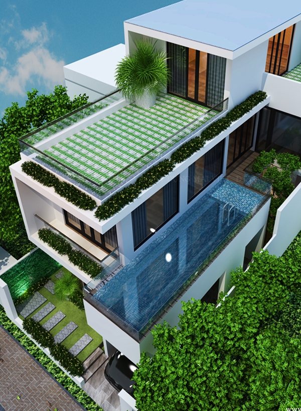 Thiết kế biệt thự phố 9x23m