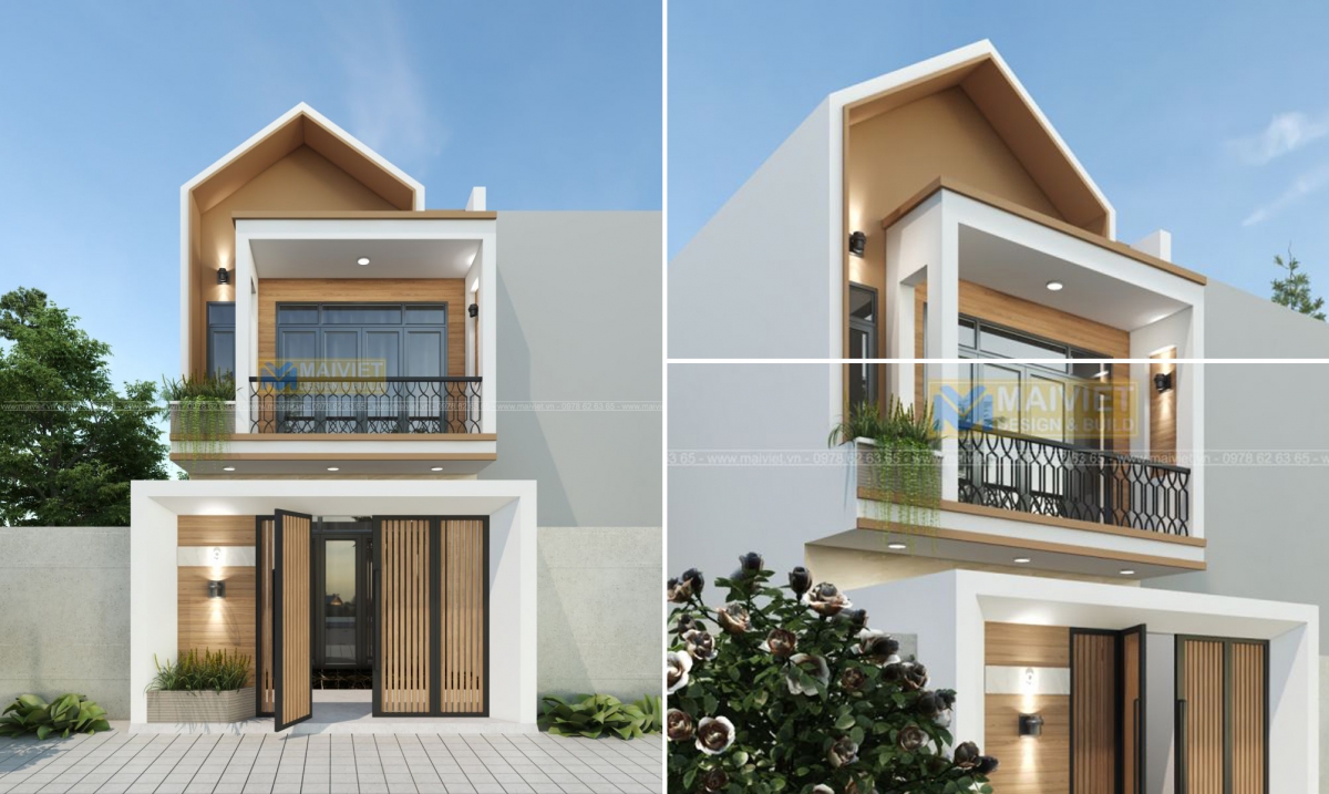 Thiết kế nhà phố hiện đại 2 tầng 5x17m - đang thi công