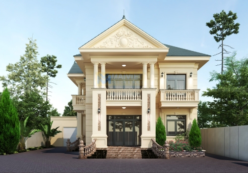 Mẫu biệt thự 02 tầng cổ điển 10 x 17m