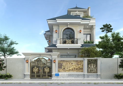 Mẫu thiết kế biệt thự 6.5x16m trên khuôn viên đất 8x20m