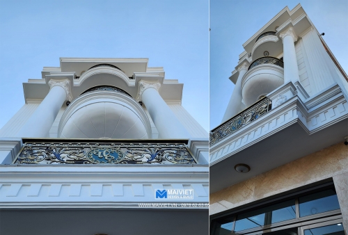 Thi công xây nhà trọn gói nhà phố cổ điển tại Bình Chánh