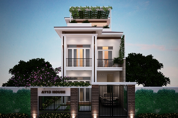 Thiết kế biệt thự phố 3 tầng 9x20m