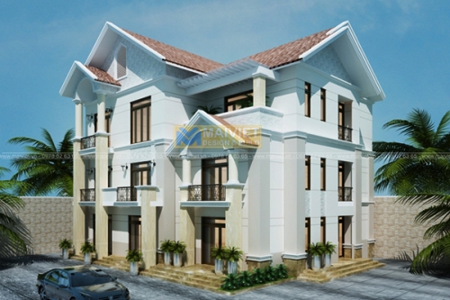 Thiết kế biệt thự vườn 3 tầng16x16m