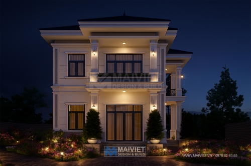 Thiết kế biệt thự vườn 2 tầng mái nhật