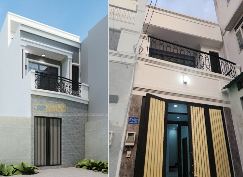 Thiết kế thi công nhà phố 3 tầng 6.5m x 6.5m