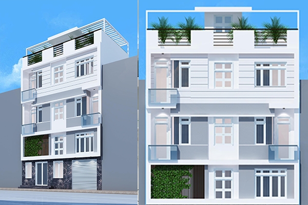 Thiết kế nhà phố hiện đại 9mx5m