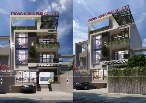 Thiết kế nhà văn phòng công ty Trọng Nghĩa 