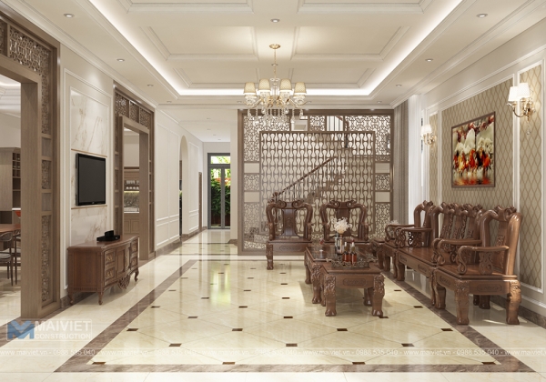 Thiết kế nội thất biệt thự phong cách cổ điển