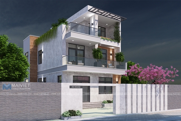 Thiết kế và thi công nhà biệt thự tại Hóc Môn, Tp.HCM